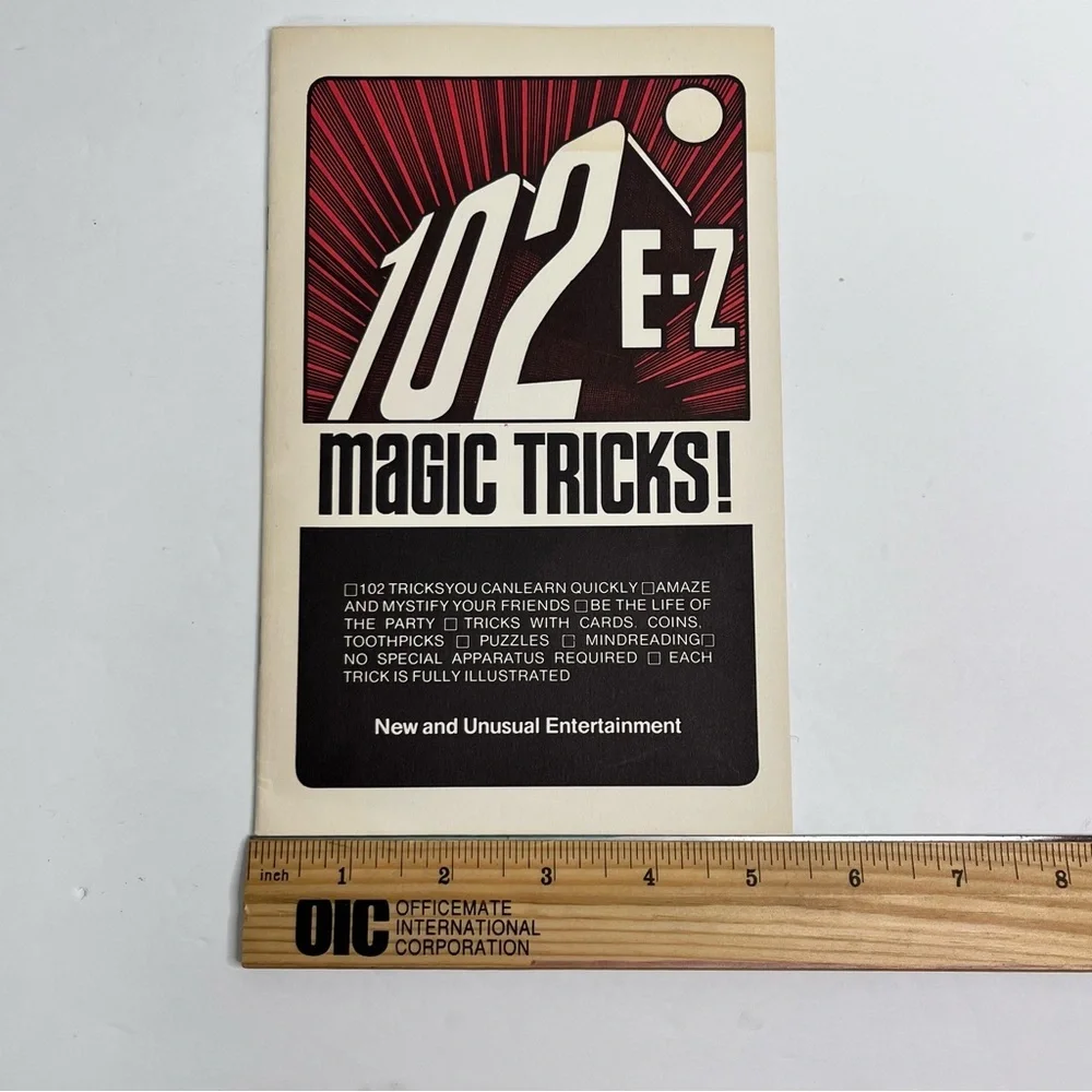 102 ez‎ magic tricks new and unusual nteertainment 1976 booklet ephemera